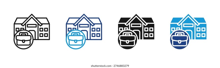 Work Fromhome icon set multiple style collection