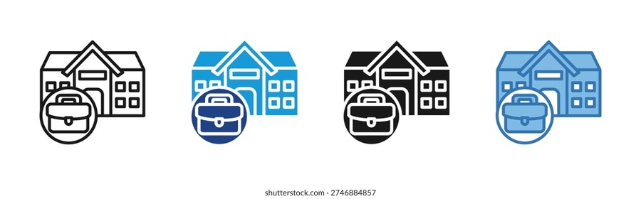 Work Fromhome icon set multiple style collection