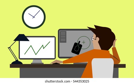 Work and game. Graphics and Tanks. On-line games. Trading. Day.