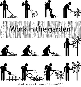 work in the garden icons