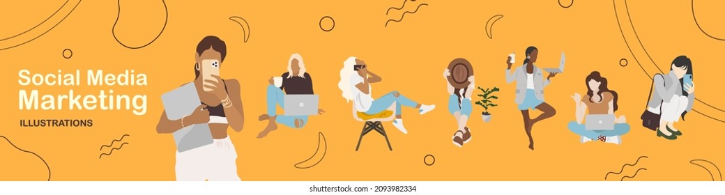 Mujer trabajadora. SMM. Diseño plano