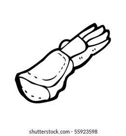 caricatura de guantes de trabajo