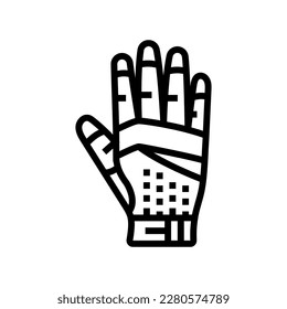 work gloves garage tool line icon vector. work gloves garage tool sign. isolated contour symbol black illustration