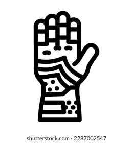 work gloves garage tool line icon vector. work gloves garage tool sign. isolated contour symbol black illustration