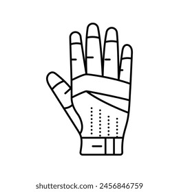 work gloves garage tool line icon vector. work gloves garage tool sign. isolated contour symbol black illustration