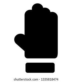 Work gloves glyph icon design 