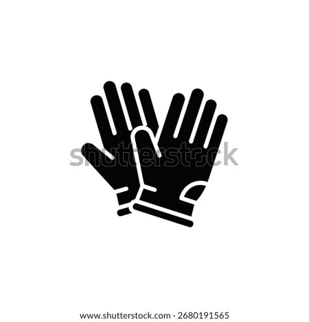 Work gloves icon for hand protection and safety in construction or gardening a symbol for personal protective equipment for manual labor and tasks
