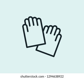 Work gloves icon line isolated on clean background. Work gloves icon concept drawing icon line in modern style. Vector illustration for your web mobile logo app UI design.