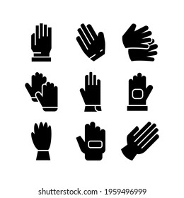 work gloves icon or logo isolated sign symbol vector illustration - Collection of high quality black style vector icons
