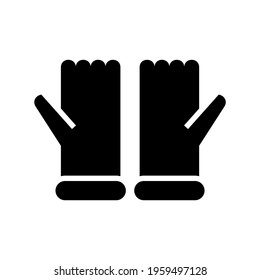 work gloves icon or logo isolated sign symbol vector illustration - high quality black style vector icons
