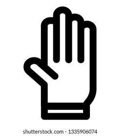 Work gloves line icon design 