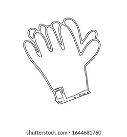 Guantes de trabajo, vector. Suministros de jardín. Accesorio masculino.
