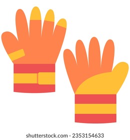Work Gloves vector illustration. Vector illustration with construction theme. Labor.