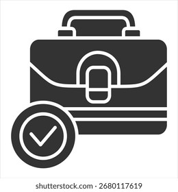 Ilustración vectorial de iconos de glifo de trabajo