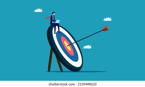 Work Goals Businessman Working On Set Stock Vector (Royalty Free ...