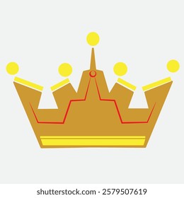 work gold crown icon flat style isolated