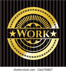 Work golden emblem