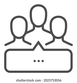 Work goup, square line vector icon.