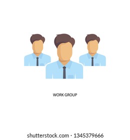 Work group flat icon,symbol and vector,Can be used for web, print and mobile