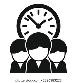 Work group icon simple vector. Rush job. Office time