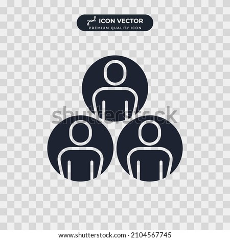 Work group icon symbol template for graphic and web design collection logo vector illustration
