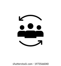 work group icon vector illustration. work group icon black style design. isolated on white background