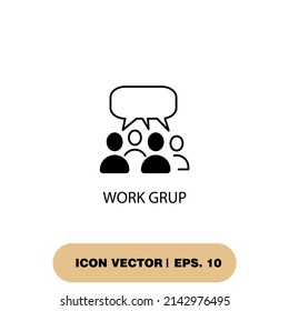 work grup icons  symbol vector elements for infographic web