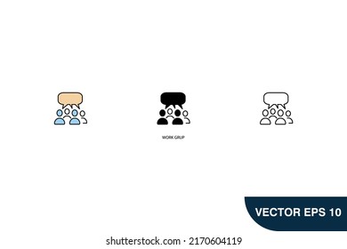 work grup icons  symbol vector elements for infographic web