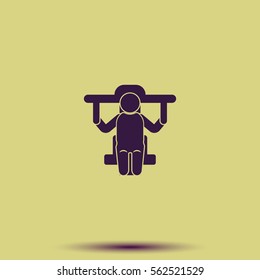 Work at gym icon.