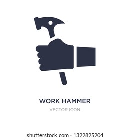 work hammer icon on white background. Simple element illustration from Other concept. work hammer sign icon symbol design.