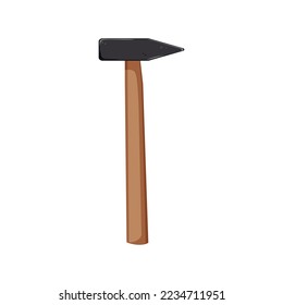 work hammer tool cartoon. work hammer tool sign. isolated symbol vector illustration
