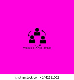 work handover icon sign signifier vector