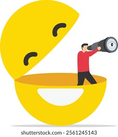 Work happiness, enjoy working or career satisfaction. Modern vector illustration in flat style

