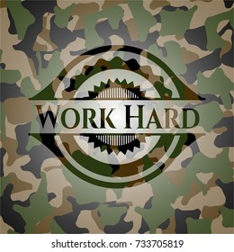 Work Hard camo emblem