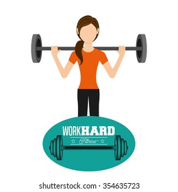 work hard design, vector illustration eps10 graphic 