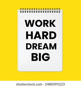 Work Hard Dream Großes Notebook 
