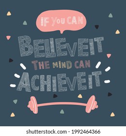 Work hard Dream Big quote in geometrical style.reative. Modern typography design in Geometrical style. 