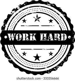 Work Hard / Grunge Badge