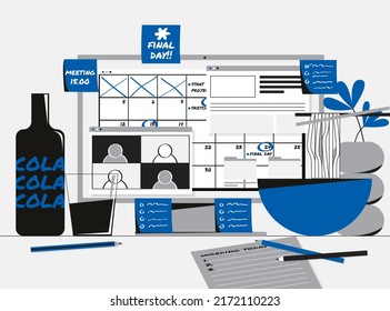 work hard work from home and working space