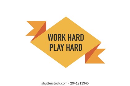 Trabajar duro jugar con la inscripción dibujada a mano dura. Cita motivacional de vector.