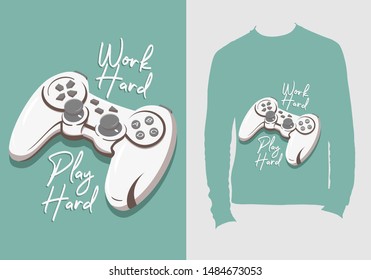 Work hard play hard. typography design for t-shirt