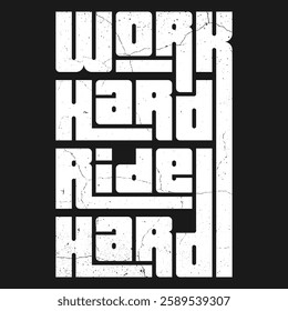 "Work hard, ride hard! A perfect design for bikers, cyclists, and riders who push limits, chase adventures, and live life full throttle."