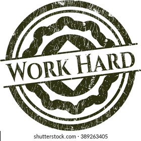 Sello de goma dura de trabajo