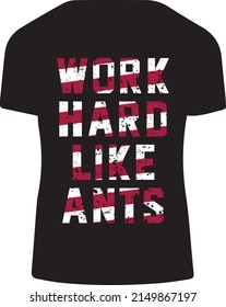 Work hard t-shirt design illustration