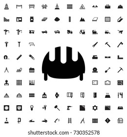 Work helmet icon. set of filled construction icons.