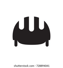 work helmet icon vector isolated on white background
