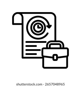 Arbeitsverlauf-Symbol Gliederungsvektorgrafik