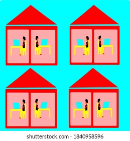 work from home - activities of workers who are working from home during the Covid-19 epidemic