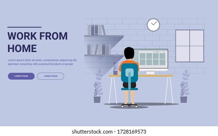 Work from home banner for responsive website