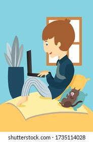 Trabajo desde el chico de casa - En línea 